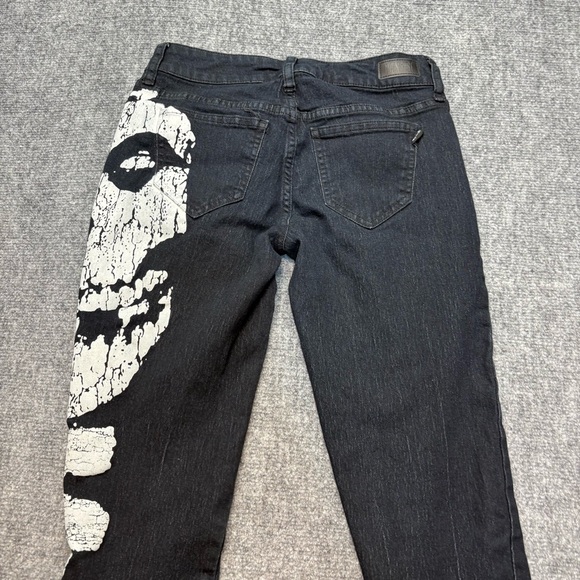 Iron Fist Misfits Jeans Womens 3 (26x30) Black Skinny Goth Punk Horror Skull - Picture 12 of 13
